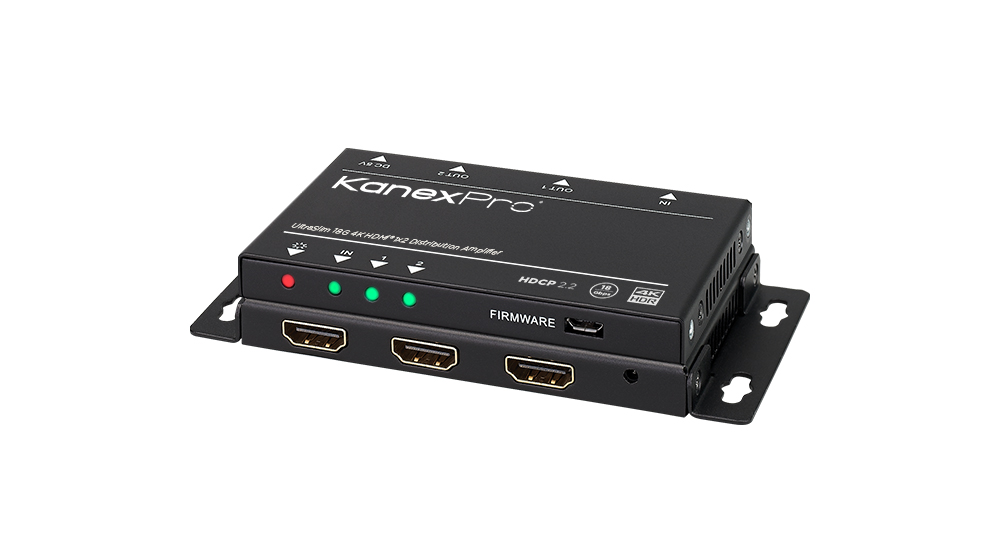 Kanexpro UltraSlim 4K HDMI® 1X2 Splitter w/ 4:4:4 Color Space & 18G
